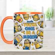 Load image into Gallery viewer, Personalized Minion Accent Mug Custom Name Gift for Birthday
