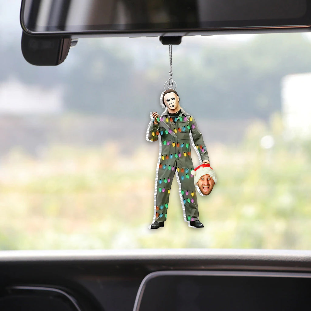 Personalized Halloween Car Ornament Custom Shape Gift