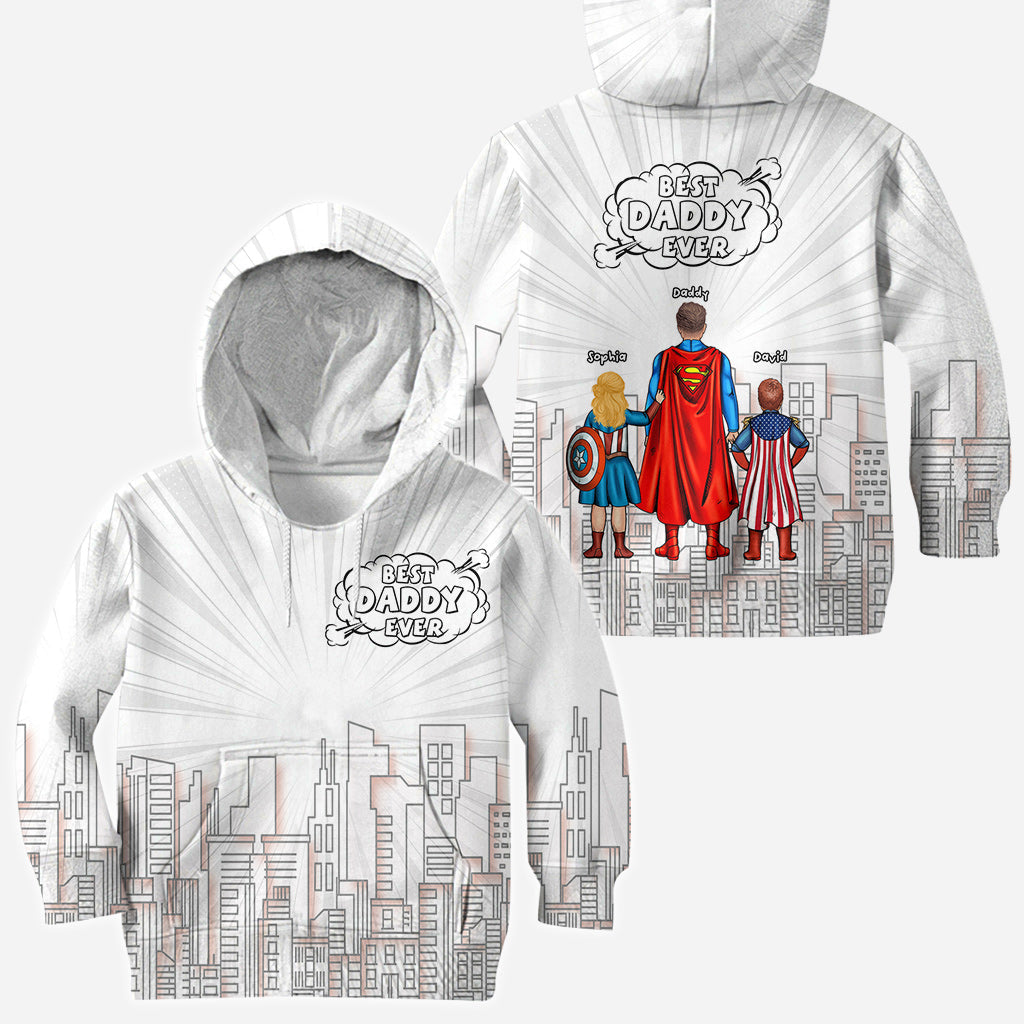 Personalized Best Dad Ever All Over Shirt Custom Family Design