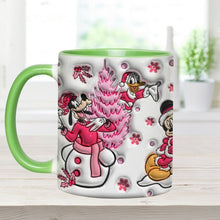 Load image into Gallery viewer, Personalized Christmas Mouse Accent Mug Custom Name Gift
