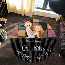 Load image into Gallery viewer, Personalized Round Rug Custom Couple Design Unique Home Decor
