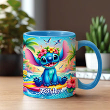 Load image into Gallery viewer, Personalized Ohana Accent Mug Custom Name Tropical Gift
