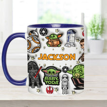 Load image into Gallery viewer, Personalized The Force Accent Mug Custom Name Gift for Star Wars Fans

