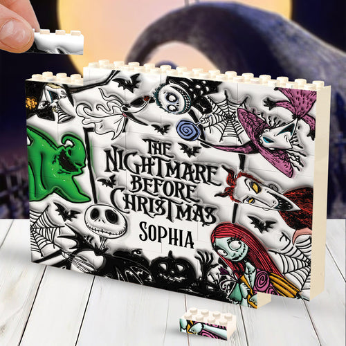 Personalized Nightmare Before Christmas Building Brick Blocks for Kids