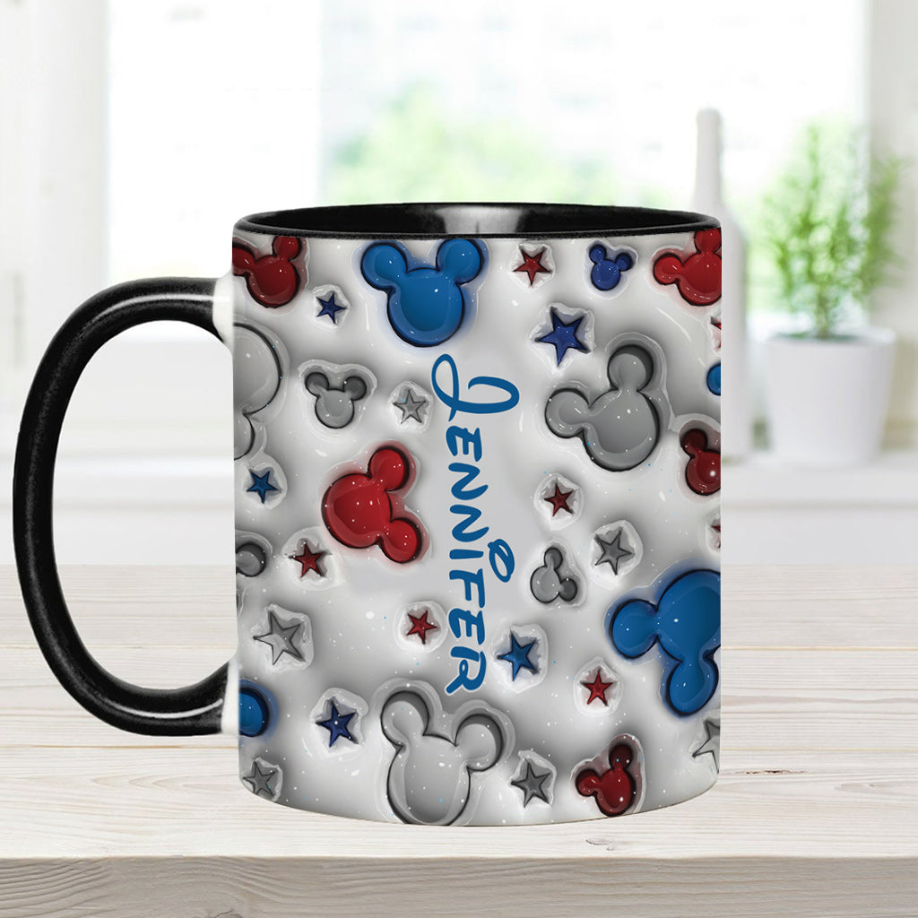 Personalized Mickey Mouse Accent Mug Custom Name Star Design Gift