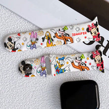 Load image into Gallery viewer, Personalized Puffy Mouse Ears Apple Watch Band Custom Name Gift
