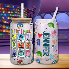 Load image into Gallery viewer, Personalized 16oz Can Glass with Straw for Kids &amp; Adults - Today I Feel Gift
