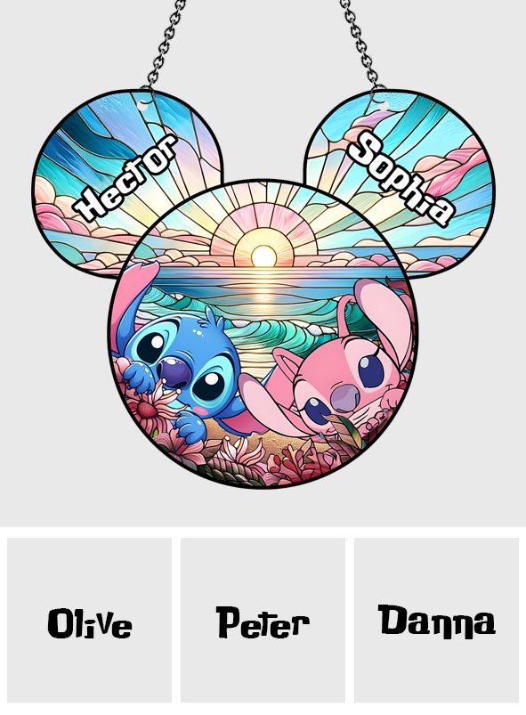Personalized Ohana Suncatcher Ornament Custom Names Gift