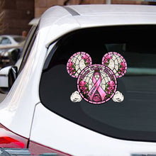 Load image into Gallery viewer, Personalized Breast Cancer Warrior Mouse Decal Custom Name
