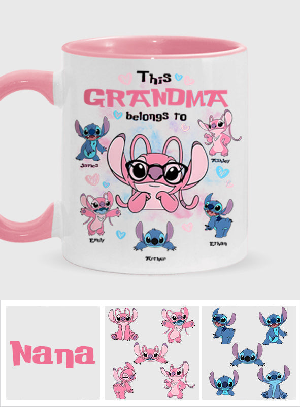 Personalized Accent Mug This Grandma Belongs To Custom Name Gift