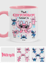 Load image into Gallery viewer, Personalized Accent Mug This Grandma Belongs To Custom Name Gift
