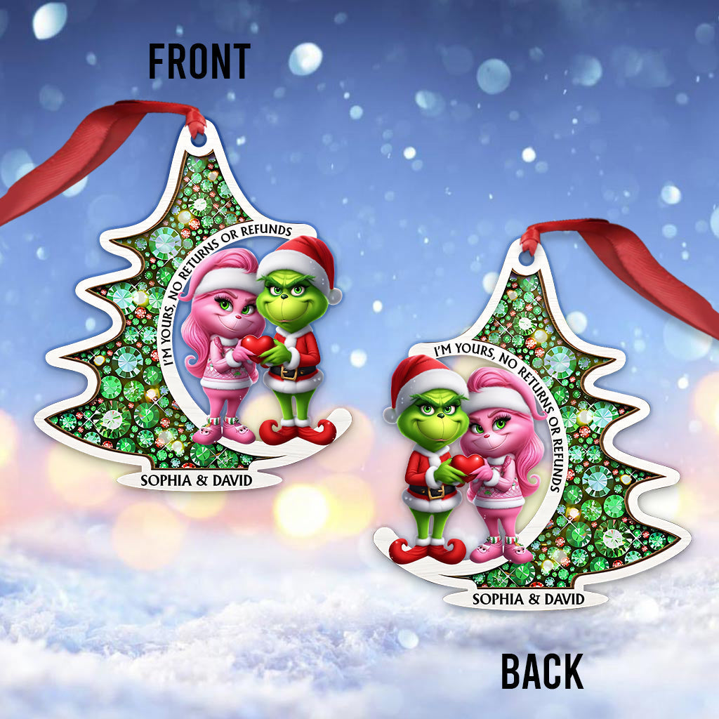 Personalized Grinch Christmas Tree Ornament Custom Gift