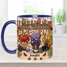Load image into Gallery viewer, Personalized Three Witches Accent Mug for Fall Coffee Lovers
