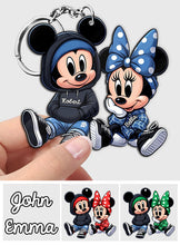 Load image into Gallery viewer, Personalized Chicano Mouse Keychain Custom Name Gift
