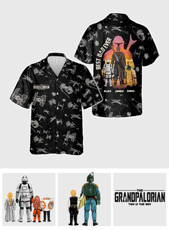 Personalized Dadalorian Hawaiian Shirt for Best Dad Ever Gift