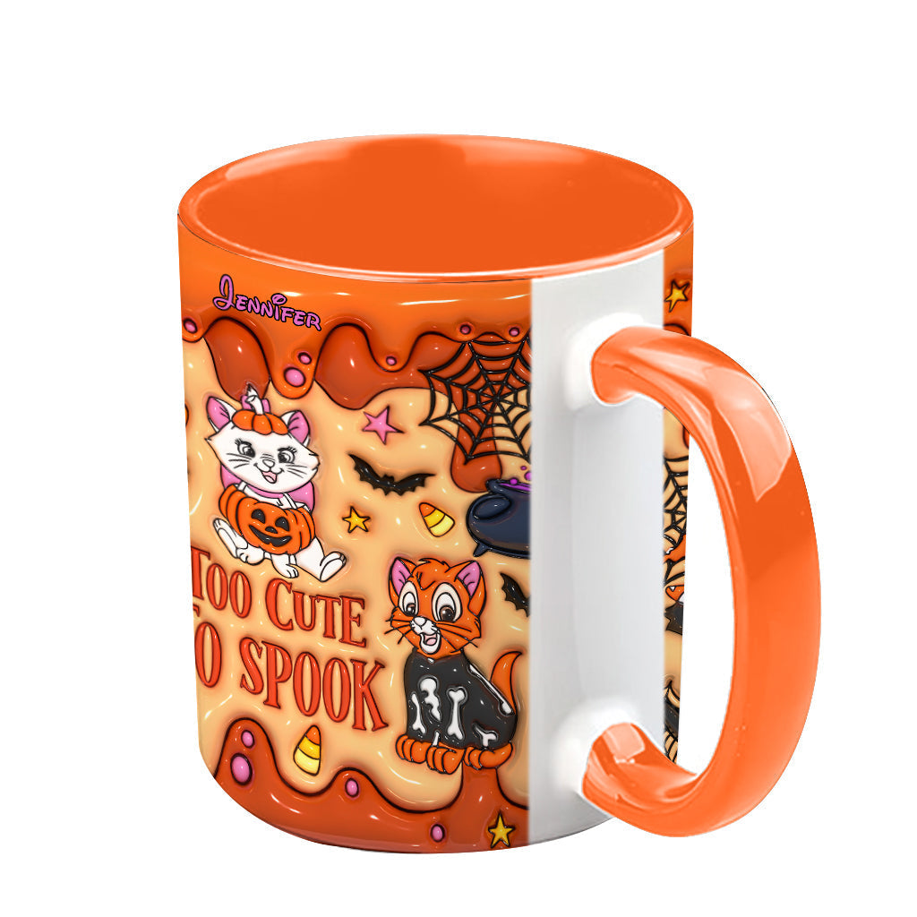 Personalized Halloween Accent Mug Cute Cat Design Gift