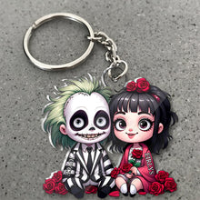 Load image into Gallery viewer, Personalized Horror Couple Keychain Custom Name Gift
