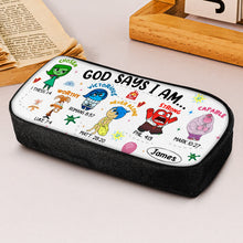 Load image into Gallery viewer, Personalized God Says I Am Pencil Case with Custom Name Gift for Kids
