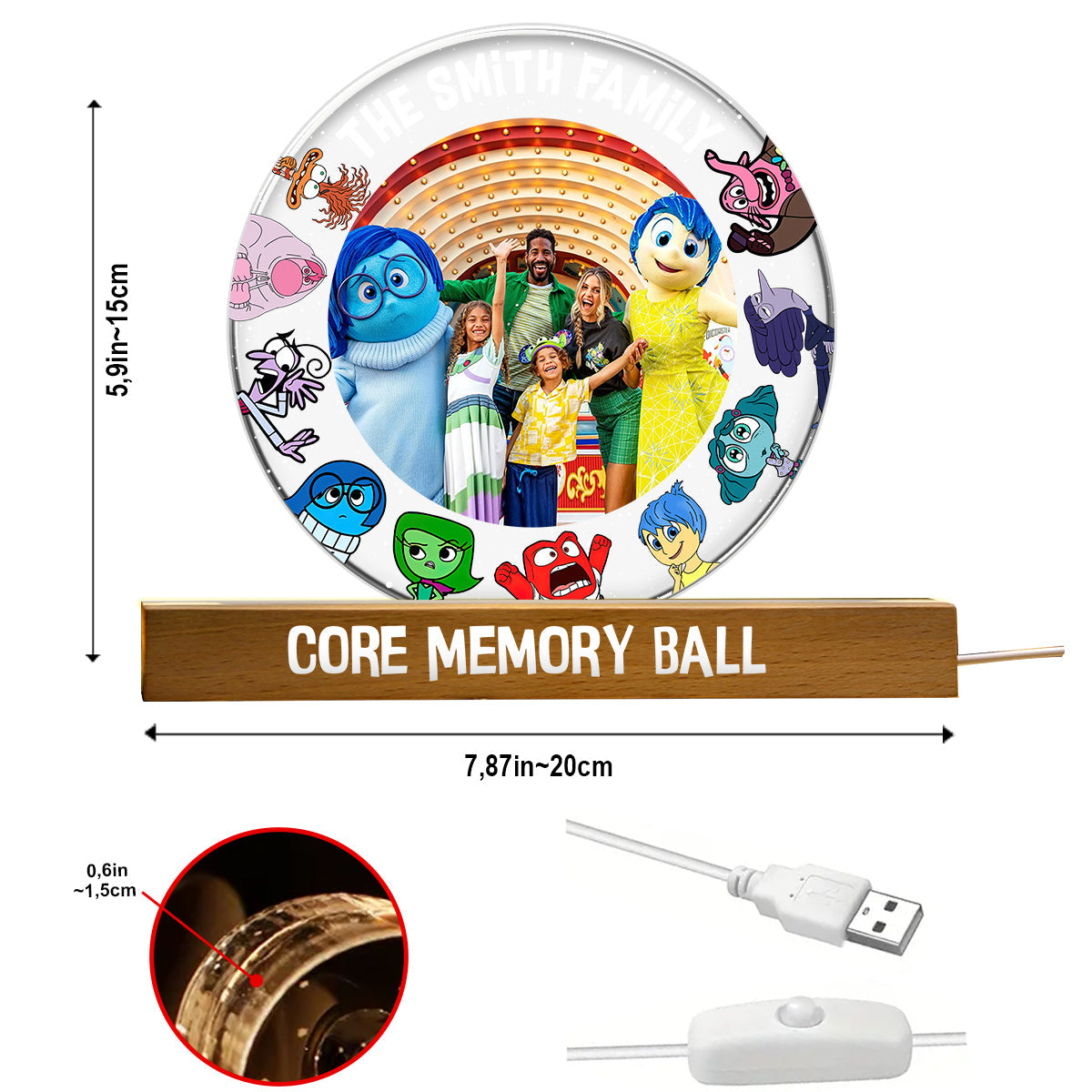 Personalized LED Night Light Custom Photo Gift for Family