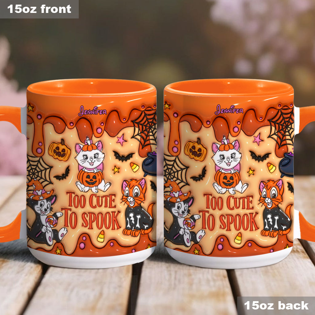 Personalized Halloween Accent Mug Cute Cat Design Gift