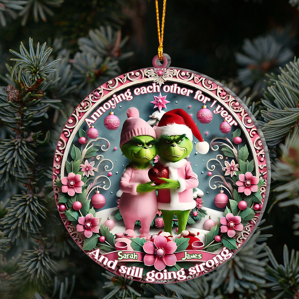 Personalized Christmas Ornament Custom Name Gift for Couple