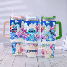 Load image into Gallery viewer, Personalized Tropical Vibe Tumbler With Handle Custom Name Gift
