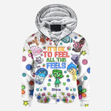 Load image into Gallery viewer, Personalized All Over Shirt with Fun 'All The Feels' Design for Kids
