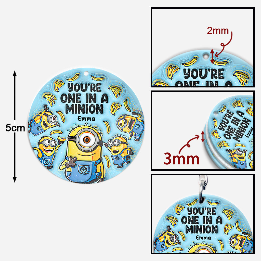 Personalized Keychain You're One In A Minion Gift for Kids