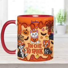 Load image into Gallery viewer, Personalized Halloween Accent Mug Cute Cat Design Gift
