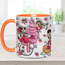 Load image into Gallery viewer, Personalized Christmas Mouse Accent Mug Custom Name Gift
