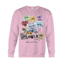 Load image into Gallery viewer, Personalized Couple T-shirt &amp; Hoodie with Custom Names Gift for Her &amp; Him
