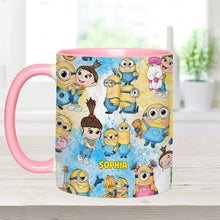 Load image into Gallery viewer, Personalized Yellow Monster Accent Mug for Kids - Custom Name Gift
