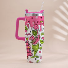 Load image into Gallery viewer, Personalized Grinch Christmas Tumbler with Handle Custom Name Gift
