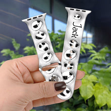 Load image into Gallery viewer, Personalized Nightmare Before Coffee Apple Watch Band for Fans
