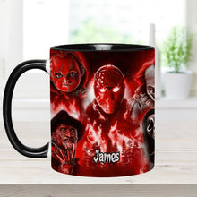 Load image into Gallery viewer, Personalized Horror Movie Accent Mug Custom Name Gift for Fans
