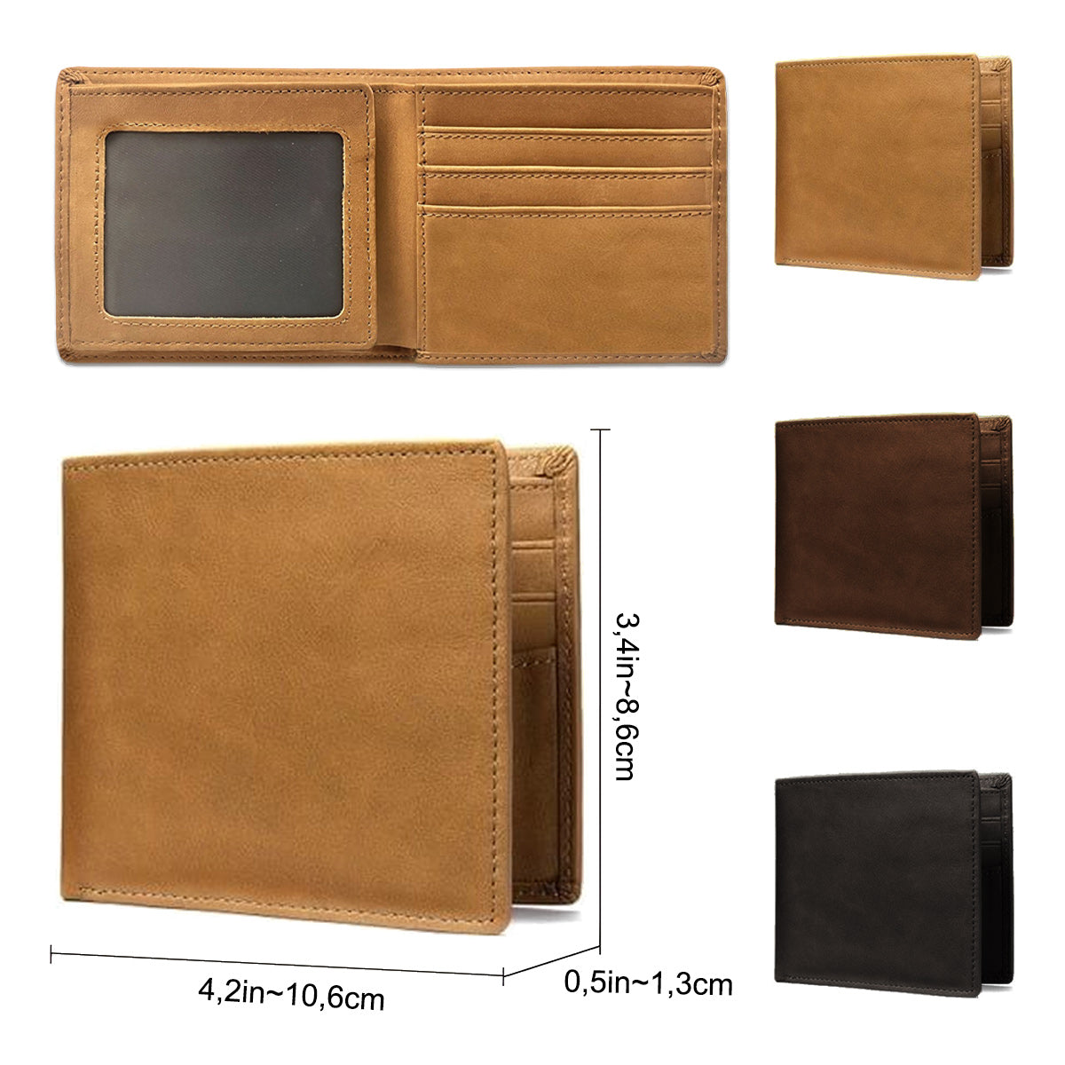 Personalized Leather Wallet Custom Name Star Wars Gift for Dad