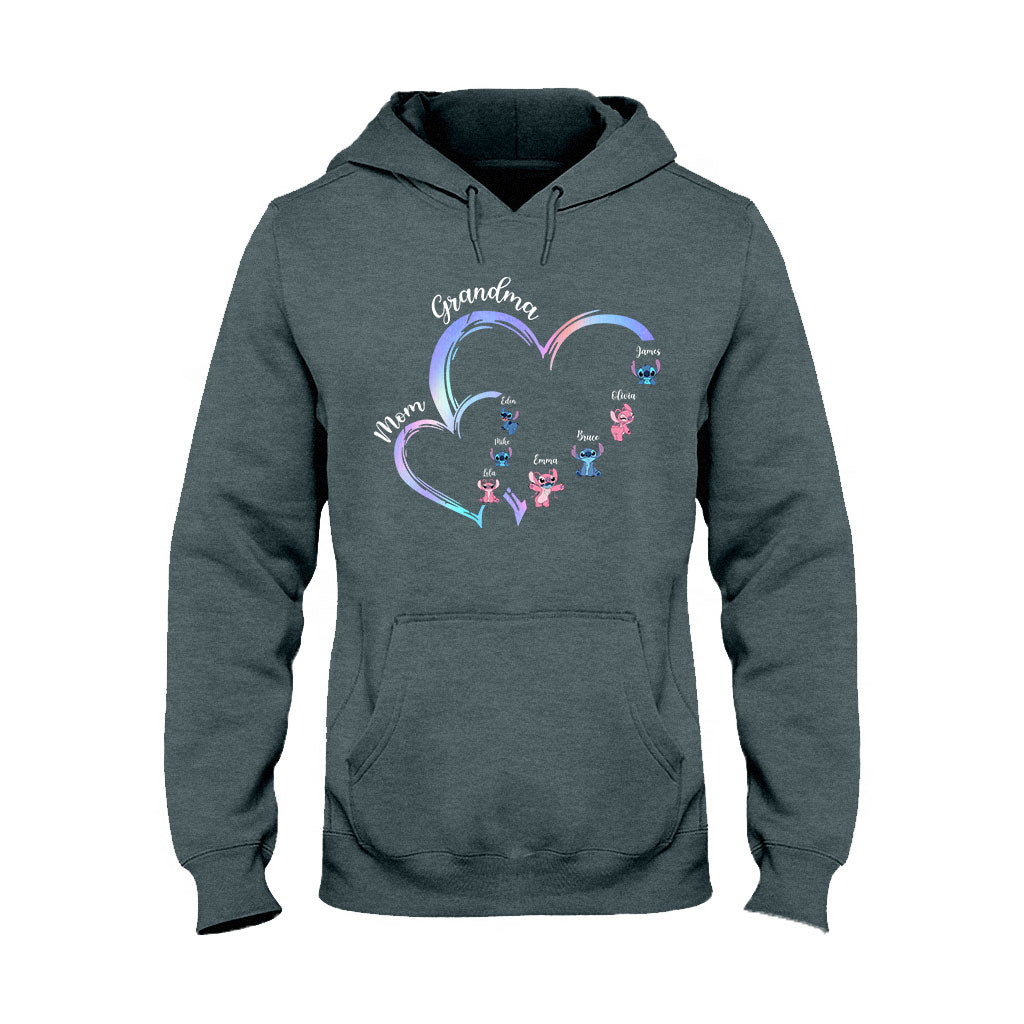 Personalized Grandma T-Shirt & Hoodie with Ohana Design for Family Gifts