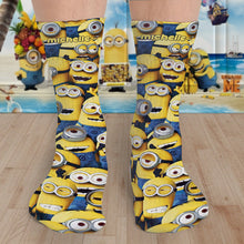 Load image into Gallery viewer, Personalized Cute Monster Socks Custom Name Gift for Kids
