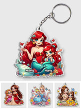 Load image into Gallery viewer, Personalized Mom &amp; Daughter Keychain Custom Name Gift for Mother's Day
