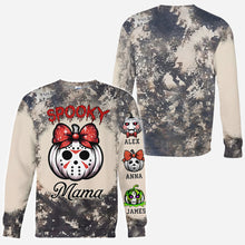 Load image into Gallery viewer, Personalized Spooky Mama All Over Shirt for Mom | Custom Name Gift
