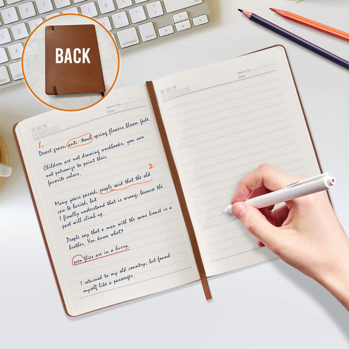 Personalized Leather Journal Handbook for the Recently Deceased Gift Idea