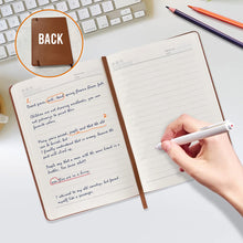 Load image into Gallery viewer, Personalized Leather Journal Handbook for the Recently Deceased Gift Idea

