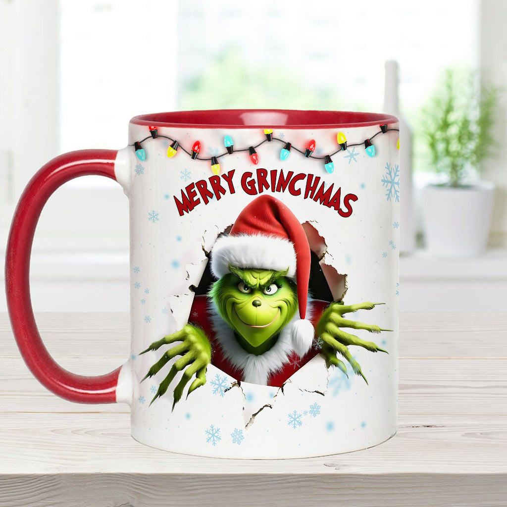Personalized Merry Grinchmas Accent Mug Custom Name Gift