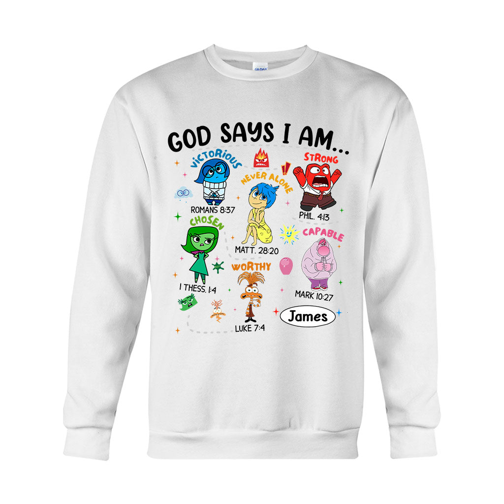 Personalized God Says I Am T-shirt & Hoodie for Kids