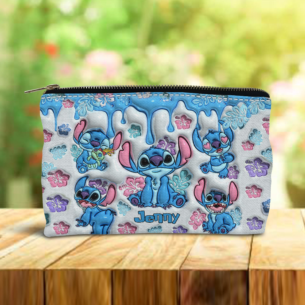 Personalized Ohana Pouch with Cute Stitch Design for Her