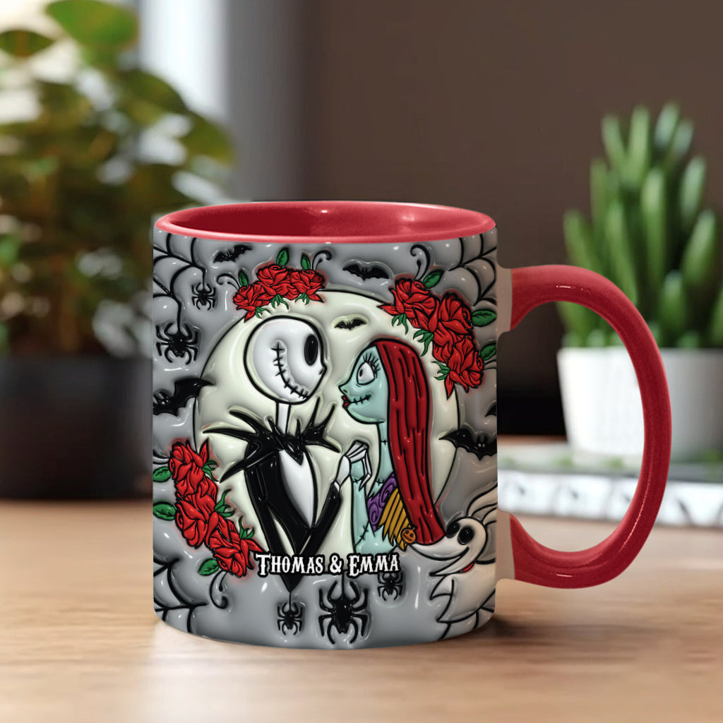 Personalized Nightmare Accent Mug for Couples | Custom Name Gift