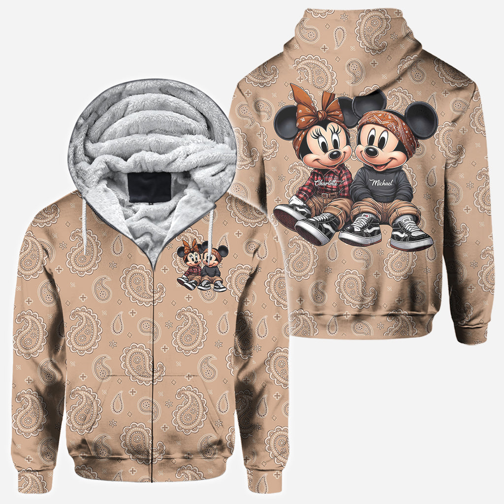 Personalized All Over Shirt Cute Mouse Couple Gift for Anniversary