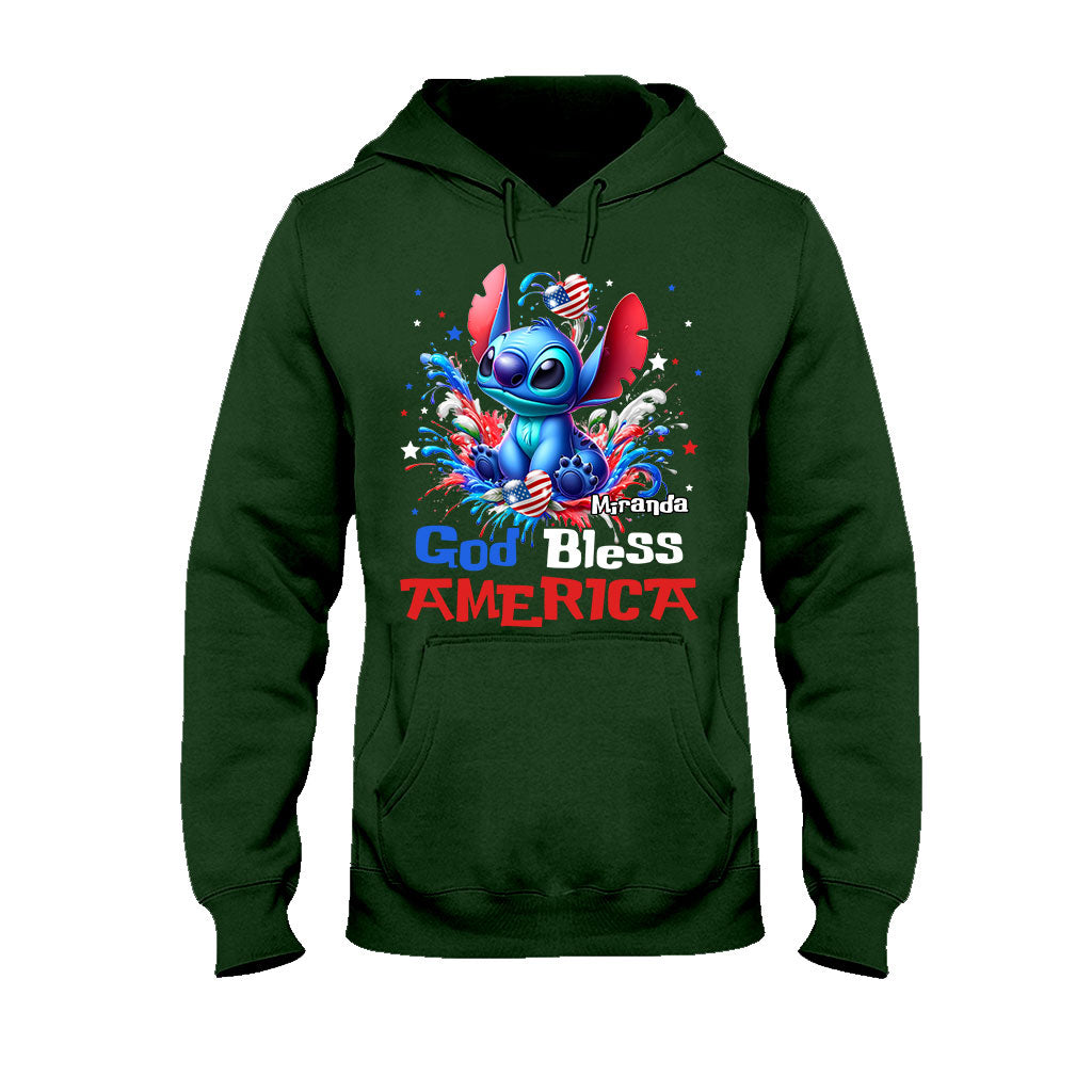 Personalized God Bless America T-Shirt & Hoodie for July 4th Gift