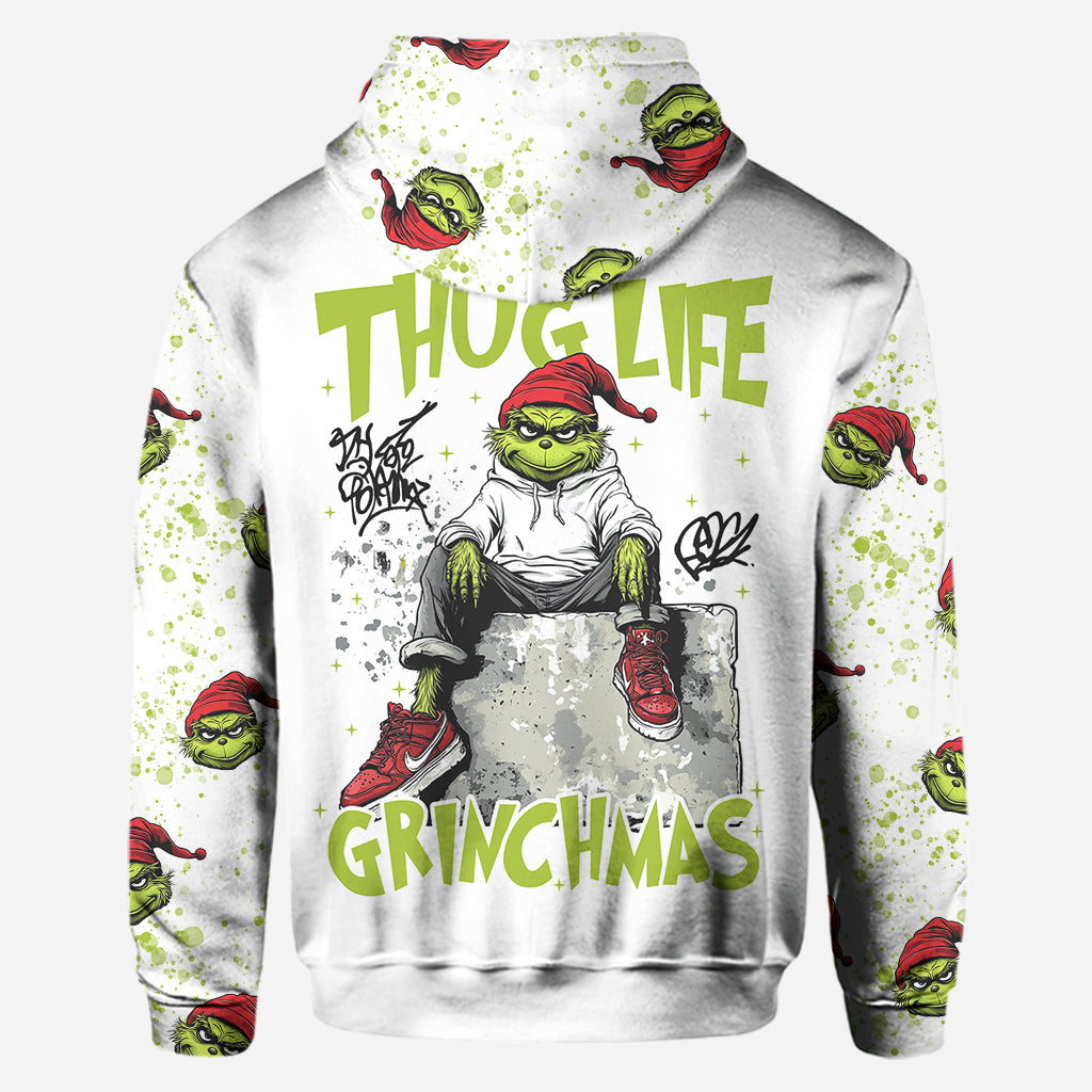 Personalized Grinch Hoodie & Leggings Set Custom Name Gift for Christmas
