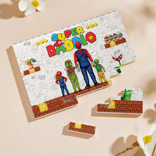Load image into Gallery viewer, Personalized Super Dad Building Brick Custom Name Gift for Father's Day
